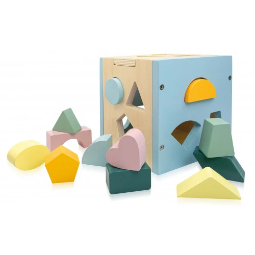 Wooden Sorting Box and Book - Shapes - Image 2