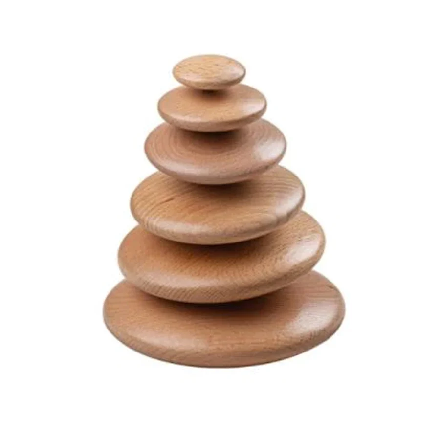 Wooden Stacking Pebbles - Natural