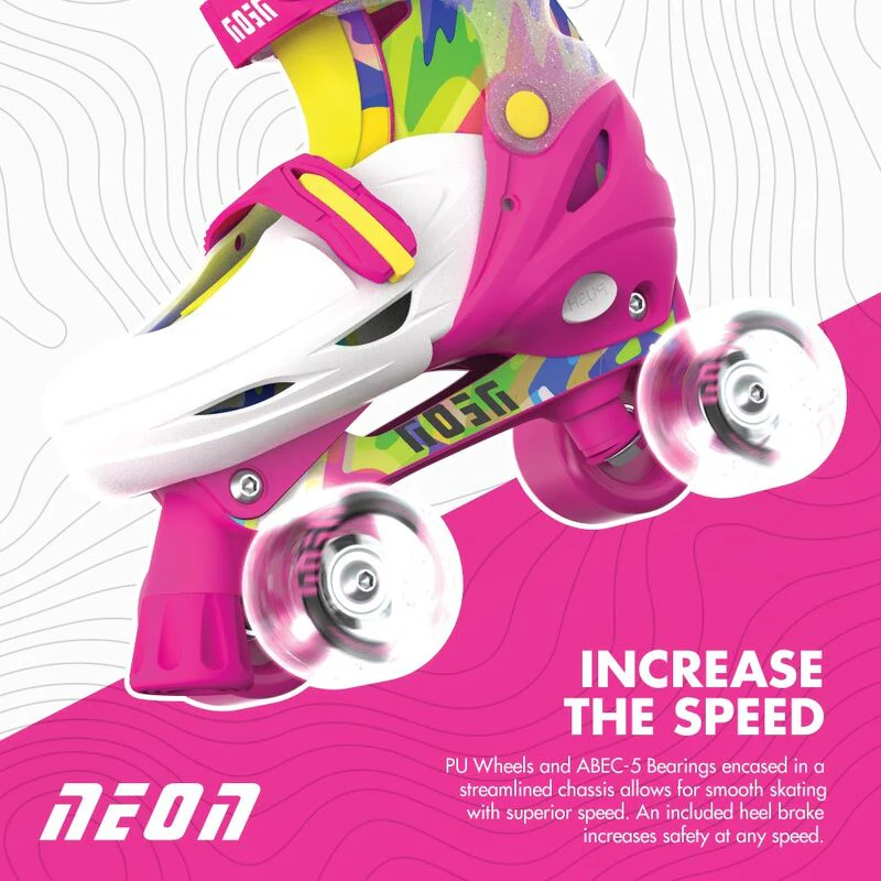 Neon Combo Skates - Pink & Yellow - Image 3