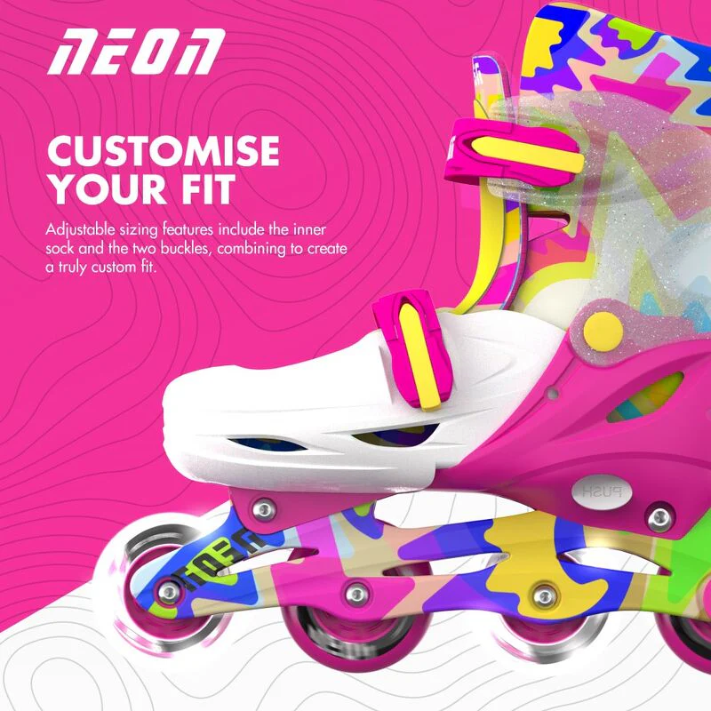 Neon Combo Skates - Pink & Yellow - Image 5